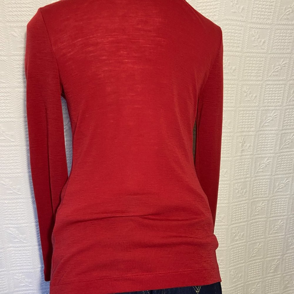 Country Road 100 % merino wool ,deep red ,gently preloved ,medium (12) cardigan - Picture 6 of 10